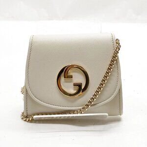 Gucci White Leather Shoulder Bag mon751-101325
